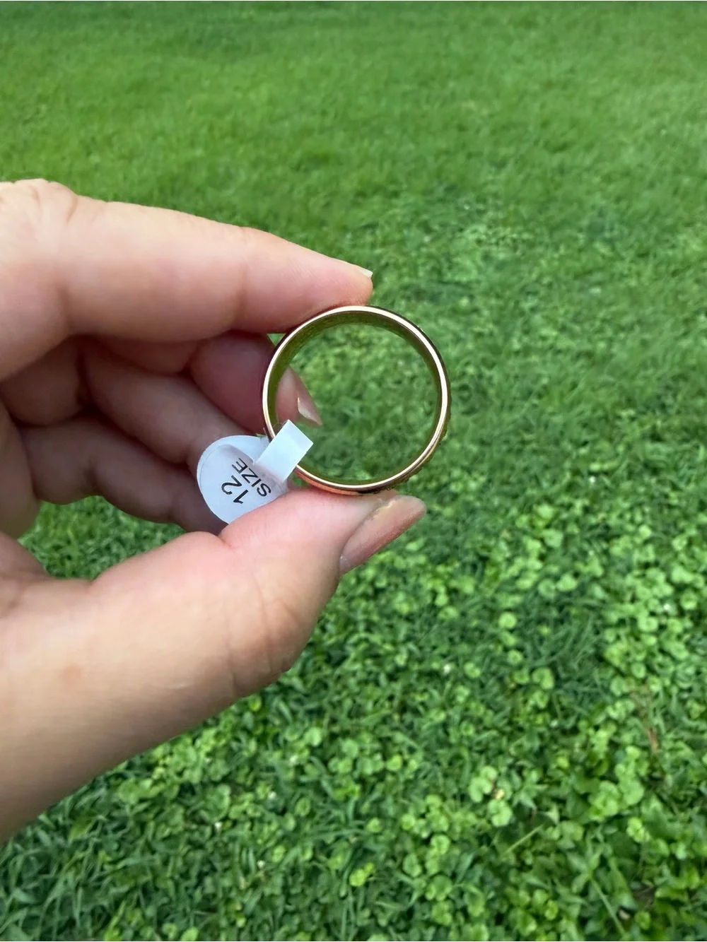Gold Tone Stainless Steel Double Band Ring